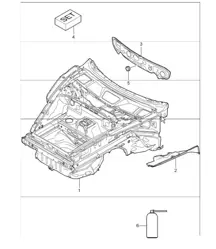 body front section 997.1 TURBO 2007-09