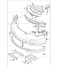 bumper front 997.1 TURBO 2007-09