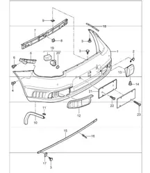 lining bumper rear 997.1 GT2 2007-09