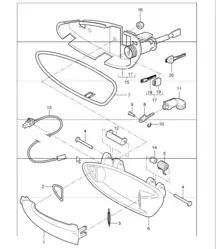 door handle 997.1 TURBO 2007-09