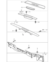 lining door sill 997.1 TURBO 2007-09