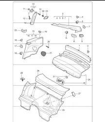 linings rear 997.1 TURBO COUPE 2007-09