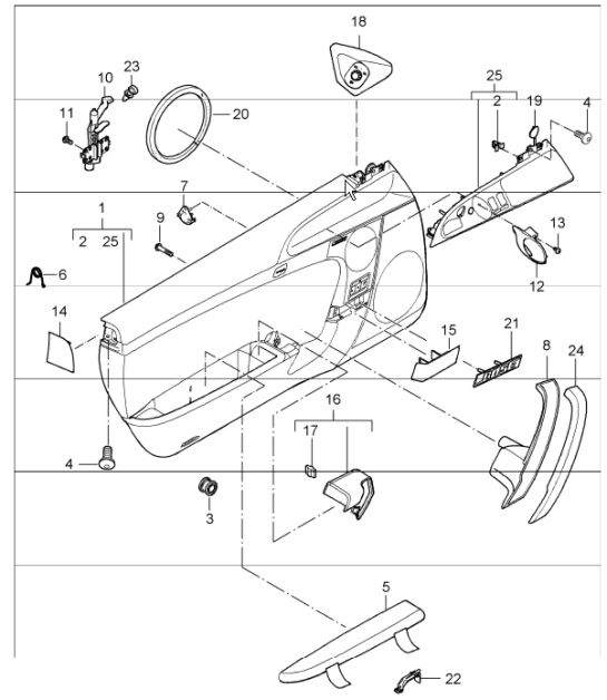door trim panel accessories 997.1  TURBO 2007-09