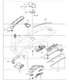 accessories dashboard trim upper part 997.1 TURBO 2007-09