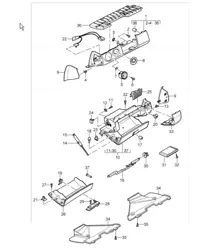 Handschuhfachdeckel und Verkleidung Fahrerseite 997.1 TURBO 2007-09