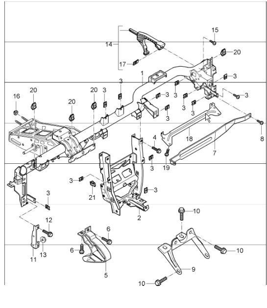 Diagram 809-04 Porsche Cayenne Turbo / Turbo S 4.8L 2007>> Carrocería