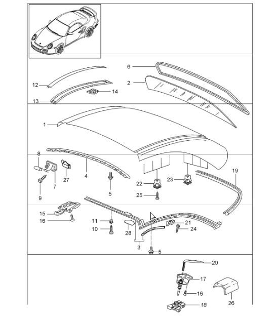 Diagram 811-16 Porsche 9J1.2 Taycan Turbo GT con Paquete Weissach Sport Saloon 2024>> 