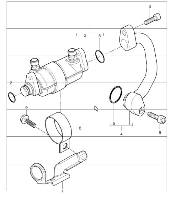 fuel cooler 997.1 TURBO 2007-09