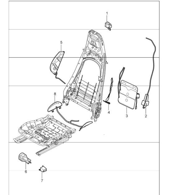 Diagram 817-43 Porsche Cayman S 3.4L 987C 2005-08 Body