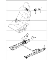 bucket seat collapsible (complete not available) 997.1 GT2 2008 ONWARDS