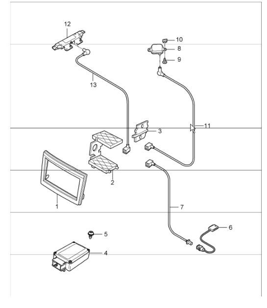 Diagram 911-02 Porsche 955  Cayenne Turbo S 4.5L 2006>> Electrical equipment