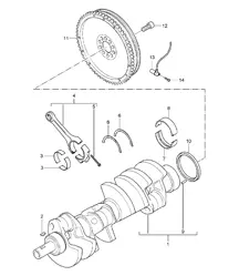Crankshaft / conrod - M48.00, M48.50 - 955 Cayenne 2003-06