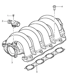 Intake distributor - M48.00 / M48.50 - 955 Cayenne 2003-06