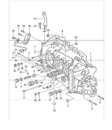 crankcase left 996 GT3-1  M96.76 2000-01 and 996 GT3-1/GT3 RS M96.79 2004-05
