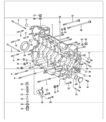 crankcase right 996 GT3-1  M96.76 2000-01 and 996 GT3-1/GT3 RS M96.79 2004-05