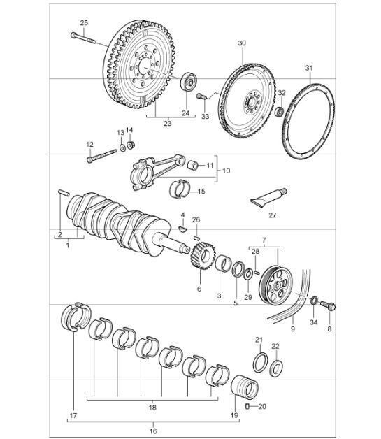 Diagram 102-00 Porsche 912E 4CYL 1976 