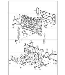 camshaft housing 996 GT3-1 M96.76 2000-01 and 996 GT3-1/GT3 RS M96.79 2004-05