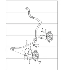 oil supply return line 996 GT3-1 M96.76 2000-01 and 996 GT3-1/GT RS M96.79 2004-05