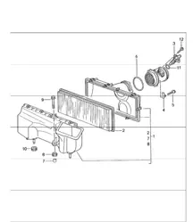 air cleaner 996 GT3-1 M96.76 2000-01 and 996 GT3-1/GT3 RS M96.79 2004-05