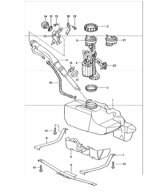 Fuel tank 996 GT3-1 1999-05