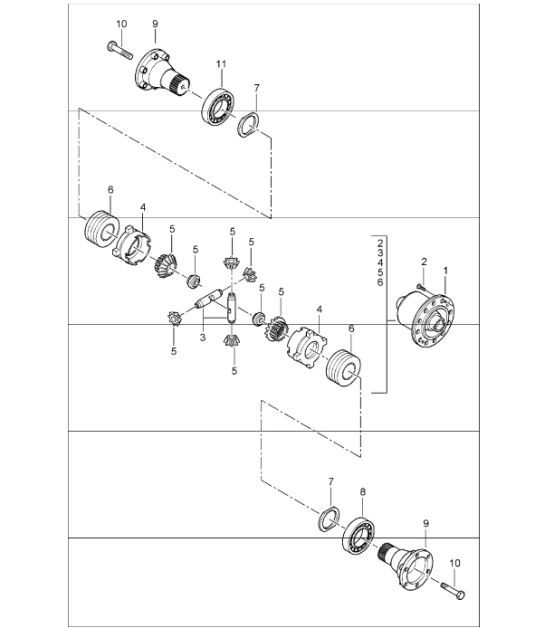 Diagram 305-05 Porsche 955 Cayenne Turbo 4.5L 2003-06 Transmission