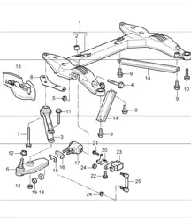 cross member wishbone 996 GT3-1 1999-05