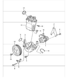 power steering, power-steering pump, container 996 GT3-1 1999-05