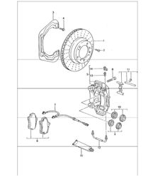 disc brake rear axle 996 GT3-1 1999-05