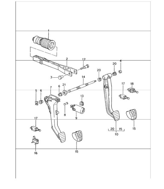 pedals 996 GT3-1 1999-05