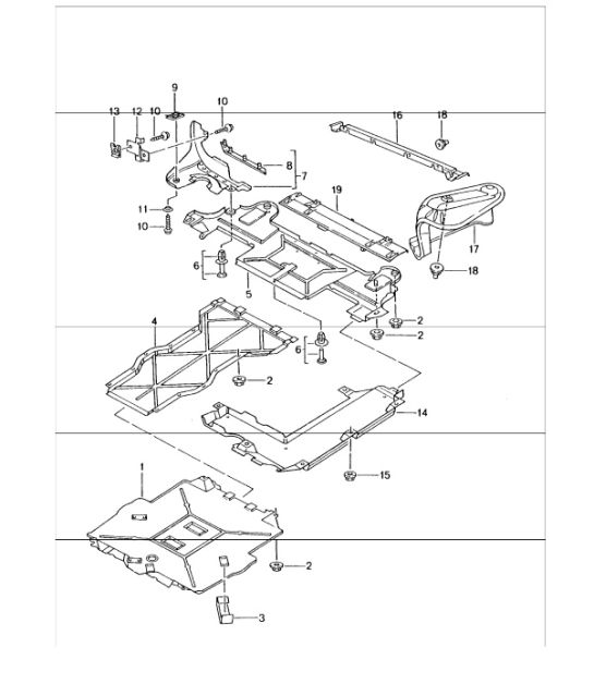 linings for underbody 996 GT3-1 1999-05