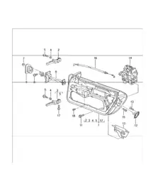 door in white, installation parts, door lock 996 GT3-1 1999-05