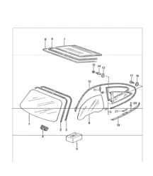 window glazing 996 GT3-1 1999-05