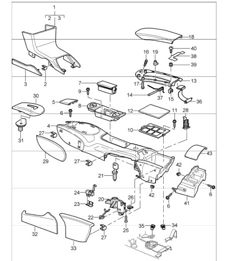 centre console centre 996 GT3-1 1999-05
