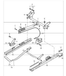seat adjuster, sports seat with height adjustment 996 GT3-1 1999-05
