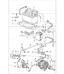 battery, power distributor, starter, generator, battery main switch for 996 GT3-1 1999-05