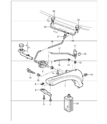 挡风玻璃清洗系统 996 GT3-1 1999-05