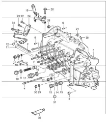 crankcase left 997 GT3 M97.76 2007-09