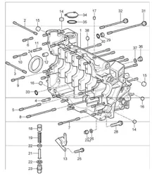 crankcase right 997 GT3 / GT3 RS M97.77 2010-11 and 997 GT3 RS 4.0 M97.74 2011