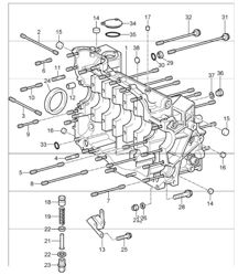 crankcase right 997 GT3 / GT3 RS M97.77 2010-11 and 997 GT3 RS 4.0 M97.74 2011