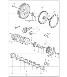 Kurbelwelle 997 GT3 / GT3 RS M97.77 2010-11 und 997 GT3 RS 4.0 M97.74 2011