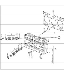 cylinder head 997 GT3 M97.76 2007-09