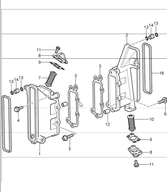 chain case and chain adjuster 997 GT3 M97.76 2007-09