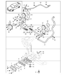 oil supply return line 997 GT3 / GT3 RS M97.77 2010-11 and 997 GT3 RS 4.0 M97.74 2011