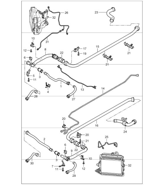water cooling - 2 - for 997 GT3 M97.76 2007-09