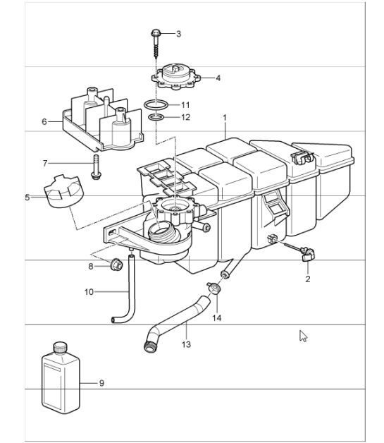 Diagram 105-20 Porsche 955 Cayenne 3.2L V6 2003-06 Engine