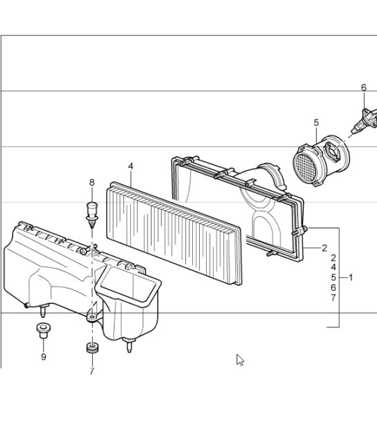 air cleaner 997 GT3 / GT3 RS M97.77 2010-11