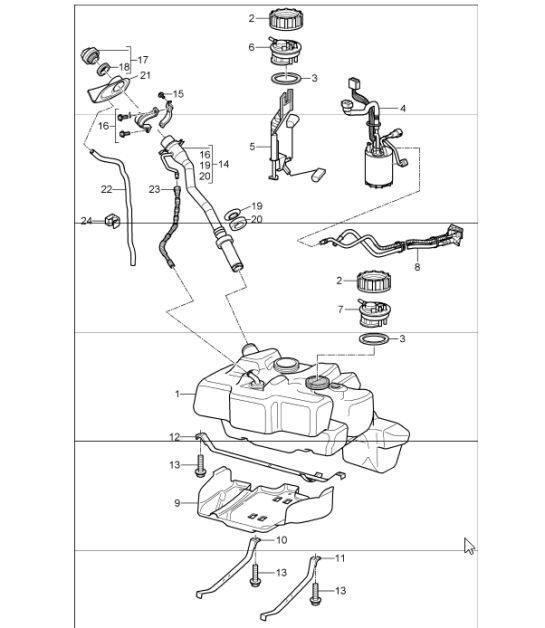 Diagram 201-01 Porsche 992.1 (911) Dakar 3.0L 2023-24 