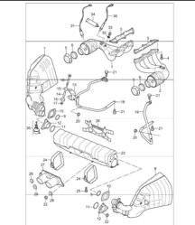 exhaust system 997 GT3 / GT3 RS M97.77 2010-11 and 997 GT3 RS 4.0 M97.74 2011