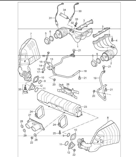 Diagram 202-01 Porsche Carrera GT (2003-2006) 