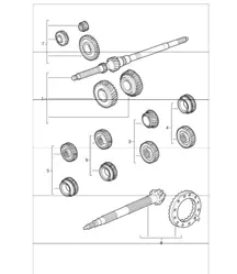 gear wheel sets 997 GT3 G97.90 UPTO 2009